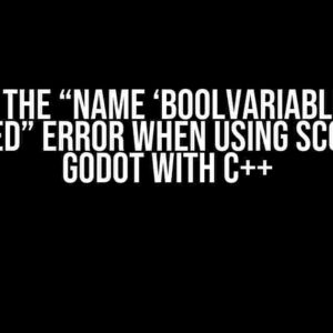 Solving the “name ‘BoolVariable’ is not defined” Error when using SCons on Godot with C++